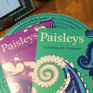 NWT 2 Paisley Coloring Books.  8 1/2 x 11”.  Fun